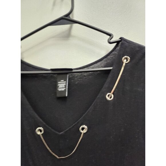 AnyWear by Catherines Womens Tunic Tank Top Size 2X Black Chain Neck  Sleeveless - Picture 3 of 8